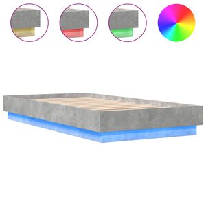 vidaXL betonsz&uuml;rke &aacute;gykeret LED-vil&aacute;g&iacute;t&aacute;ssal 75x190 cm