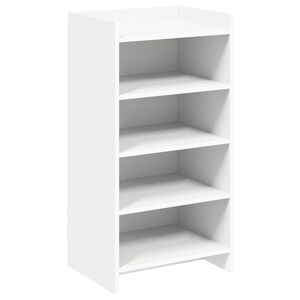 vidaXL Cipőszekr&eacute;ny t&aacute;rol&oacute;val Feh&eacute;r 48 x 36 x 92 cm Szerelt Fa