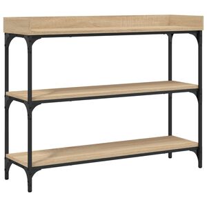 vidaXL sonoma t&ouml;lgy sz&iacute;nű t&aacute;lal&oacute;asztal polcokkal 100 x 30 x 80 cm