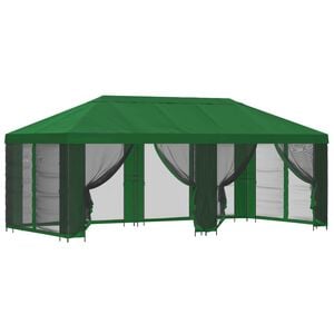 vidaXL Oldalfalas pavilon 6 x 3 m Z&ouml;ld Poli&eacute;szter &eacute;s ac&eacute;l 190