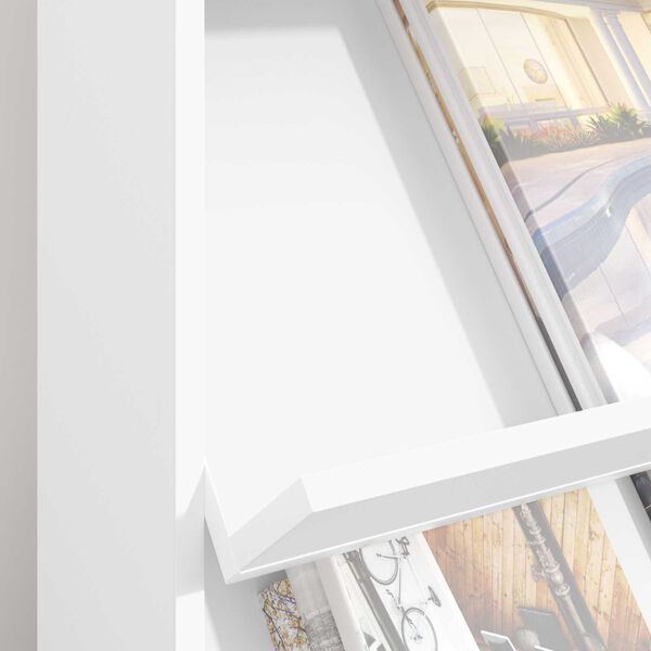 vidaXL Magazin &aacute;llv&aacute;ny polcokkal Feh&eacute;r 70 x 41 x 156 cm Faanyag