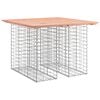 vidaXL t&ouml;m&ouml;rfa kerti asztal gabion mint&aacute;val 100 x 102 x 72 cm Douglas