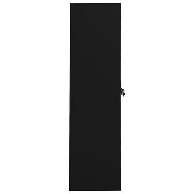 vidaXL fekete acél ruhásszekrény 80 x 50 x 180 cm