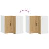 vidaXL Porto k&eacute;zműves t&ouml;lgy szerelt fa konyhai fali sarokszekr&eacute;ny