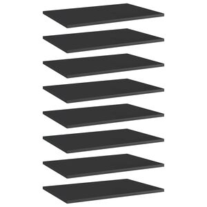 vidaXL 8 db magasf&eacute;nyű fekete forg&aacute;cslap k&ouml;nyvespolc 60 x 40 x 1,5 cm