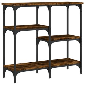 vidaXL f&uuml;st&ouml;s t&ouml;lgy sz&iacute;nű szerelt fa t&aacute;lal&oacute;asztal 80x29x75 cm