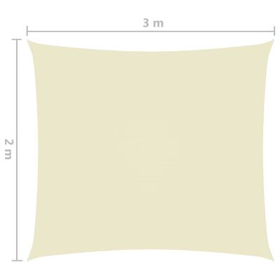 vidaXL krémszínű téglalap alakú oxford-szövet napvitorla 2 x 3 m