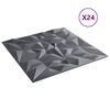 vidaXL Fali panelek 24 pcs Ametiszt Sz&uuml;rke 50 x 50 cm XPS Hab