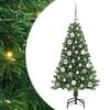 vidaXL Mű kar&aacute;csonyfa 150 LED-del Z&ouml;ld 120 cm PVC &eacute;s Ac&eacute;l &eacute;s Műanyag