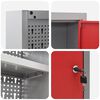 vidaXL Szersz&aacute;mszekr&eacute;ny &eacute;s pegboard szett polcokkal z&aacute;rral 4 pcs Piros