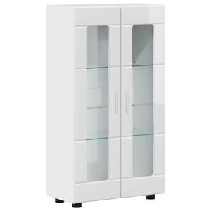 vidaXL Sz&eacute;f FLORIN 55,5 x 29 x 100 cm Magas F&eacute;nyű Feh&eacute;r Szerelt Fa
