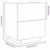 vidaXL Éjjeliszekrény 2 pcs Fekete tölgy 45 x 40 x 55 cm Faanyag