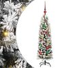 vidaXL Mű kar&aacute;csonyfa 150 LED-del Z&ouml;ld 120 cm PVC, ac&eacute;l &eacute;s műanyag