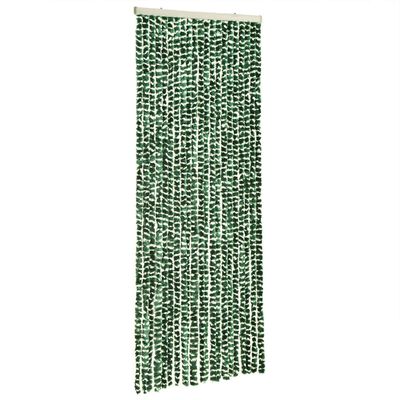 vidaXL zöld és fehér zsenília rovarfüggöny 56 x 200 cm