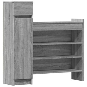 vidaXL sz&uuml;rke sonoma sz&iacute;nű szerelt fa cipősszekr&eacute;ny 100,5x28x100 cm