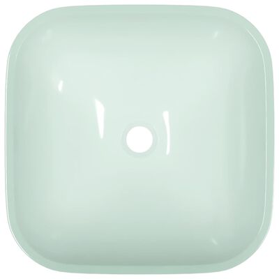 vidaXL fehér üveg mosdókagyló 42x42x14 cm
