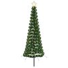 vidaXL LED-es csillog&oacute; kar&aacute;csonyfa f&ouml;ldny&aacute;rssal EKENAS 180 cm 220 LED