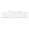 vidaXL 7 db íves horganyzott vas gabion kosár 400x50x80/100 cm