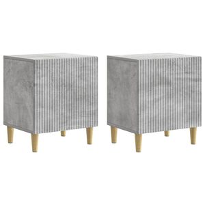 vidaXL &Eacute;jjeliszekr&eacute;ny 2 db Betonsz&uuml;rke 43 x 34,5 x 50 cm Szerelt Fa