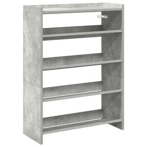 vidaXL betonsz&uuml;rke szerelt fa cipőtart&oacute; 60x25x81 cm