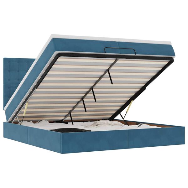 vidaXL Ottom&aacute;n &aacute;gykeret matracokkal S&ouml;t&eacute;tk&eacute;k 200x200cm b&aacute;rsony