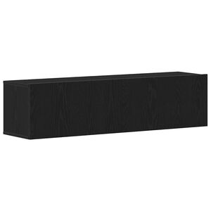 vidaXL fekete t&ouml;lgy sz&iacute;nű szerelt fa TV-szekr&eacute;ny 120x30x30,5 cm