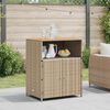 vidaXL Cabinet ajt&oacute;val B&eacute;zs 70 x 50 x 87 cm Poli&eacute;szter &eacute;s Roly Rattan