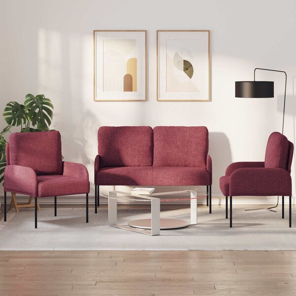 vidaXL &Uuml;lőgarnit&uacute;r&aacute;k p&aacute;rn&aacute;val 3 pcs Bord&oacute; 115 x 56 x 80 cm Furn&eacute;r