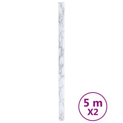 vidaXL öntapadós márványfehér PVC bútormatricák 90 x 500 cm