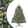 vidaXL Mű kar&aacute;csonyfa Z&ouml;ld 120 cm PVC &eacute;s Műanyag &eacute;s Ac&eacute;l