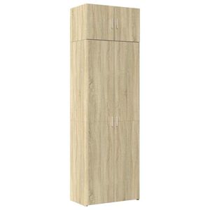 vidaXL sonoma t&ouml;lgy szerelt fa t&aacute;rol&oacute;szekr&eacute;ny 70 x 42,5 x 225 cm