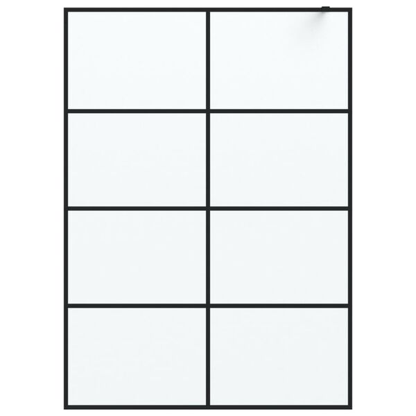 vidaXL fekete ESG tej&uuml;veg zuhanyfal 140x195 cm