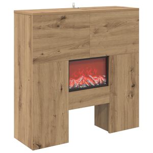 vidaXL Elektromos kandall&oacute; K&eacute;zműves T&ouml;lgy 75 x 24,5 x 75 cm Szerelt fa