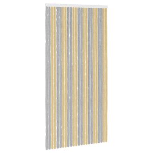 vidaXL Rovar F&uuml;gg&ouml;ny Chenille Sz&uuml;rke &eacute;s B&eacute;zs 100 x 200 cm 100% PP