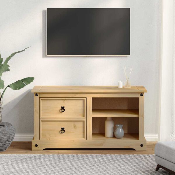 vidaXL Corona tömör fenyőfa TV-szekrény 100 x 40 x 52 cm