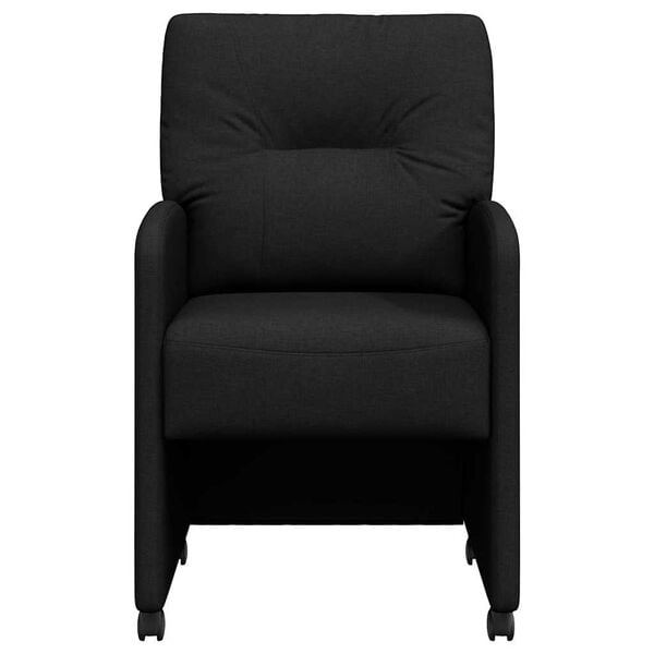 vidaXL Kerekes &Eacute;tkező Sz&eacute;kek 2 pcs Fekete 57 x 67 x 95 cm sz&ouml;vet