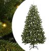 vidaXL Műanyag Hajtogat&oacute;s Kar&aacute;csonyfa Z&ouml;ld 240 cm PVC &eacute;s Ac&eacute;l 300 LED