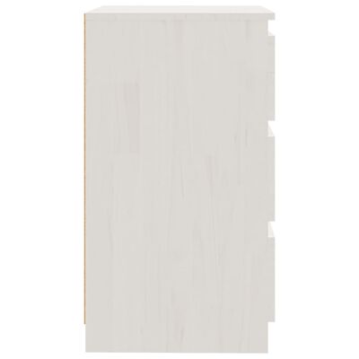 vidaXL 2 db fehér tömör fenyőfa éjjeliszekrény 60 x 36 x 64 cm