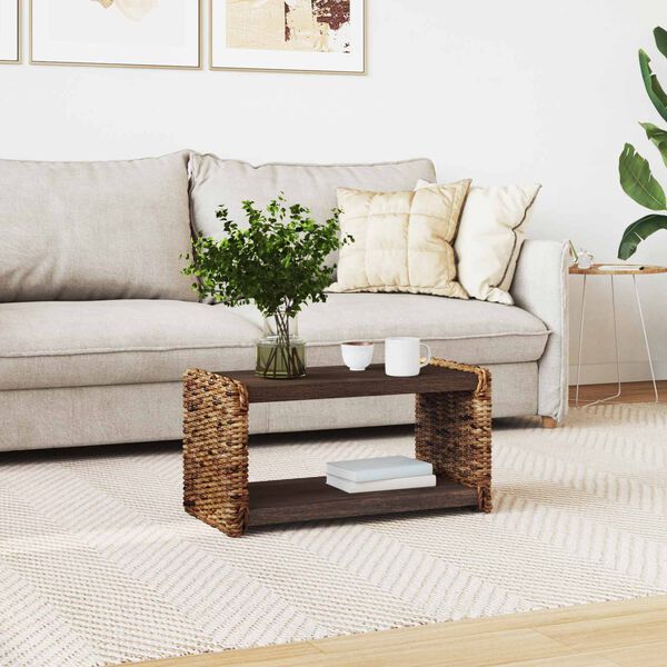 vidaXL Oldal asztal Természetes 44.5 x 45 x 45 cm Tömör Mahagóni Fa