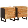 vidaXL &Eacute;jjeliszekr&eacute;ny 2 pcs Barna 40 x 33 x 46 cm T&ouml;m&ouml;r Mang&oacute;f&aacute;t
