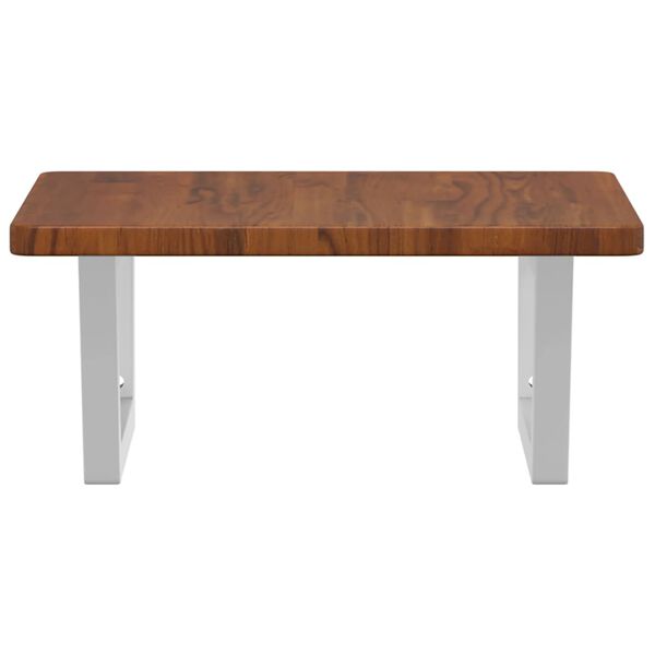 vidaXL ac&eacute;l &eacute;s t&ouml;m&ouml;r t&ouml;lgyfa falra szerelhető mosd&oacute;polc