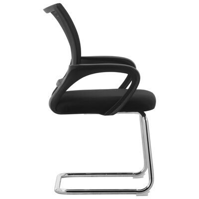 325496 vidaXL Cantilever Office Chair Black Mesh Fabric