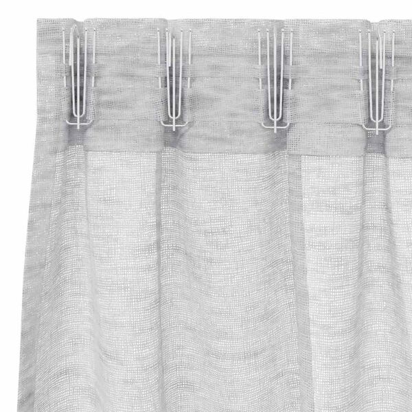vidaXL Voile Függöny 2 pcs Világosszürke 175 x 140 cm Poliészter