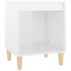 vidaXL magasf&eacute;nyű feh&eacute;r szerelt fa &eacute;jjeliszekr&eacute;ny 40x35x50 cm