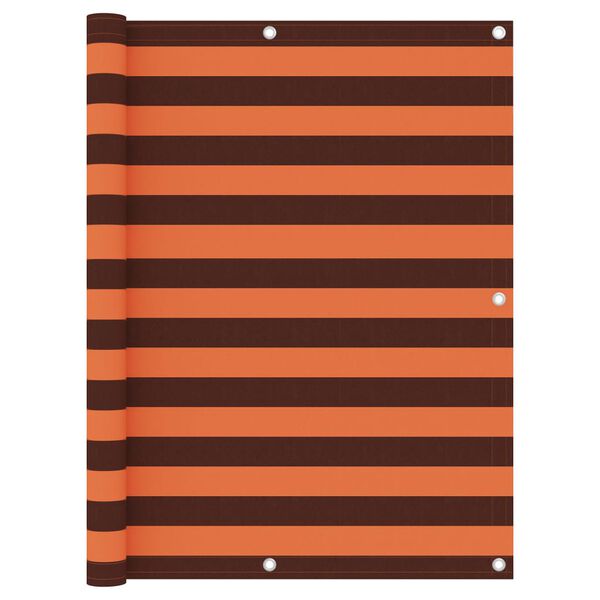 vidaXL narancssárga-barna oxford-szövet erkélyparaván 120 x 300 cm