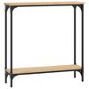 vidaXL sonoma t&ouml;lgyfa konzolasztal 75 x 22,5 x 75 cm r&eacute;tegelt f&aacute;b&oacute;l
