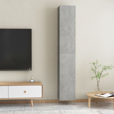vidaXL 2 db betonszürke forgácslap TV-szekrény 30,5 x 30 x 90 cm