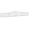 vidaXL 10 db íves horganyzott vas gabion kosár 400x30x40/60 cm