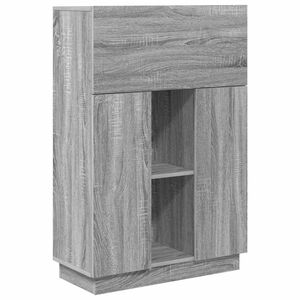 vidaXL Asztal Sz&uuml;rke Sonoma Szerelt Fa 71.5 x 31.5 x 106.5 cm