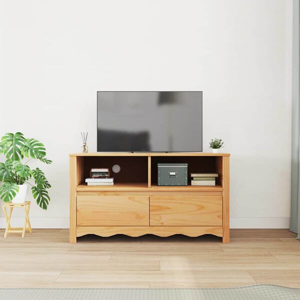 vidaXL TV Szekrény Drammen Tölgyszínű 99 x 43 x 55 cm Tömör fenyőfa